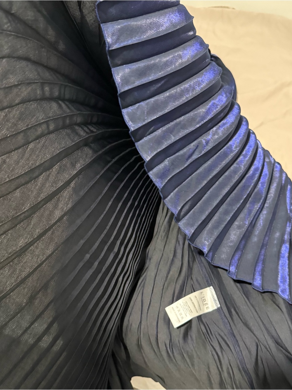 L'IDÉE Masquerade Deep Navy Pleated Strapless Maxi Dress XS NWT Read Description - Picture 9 of 16